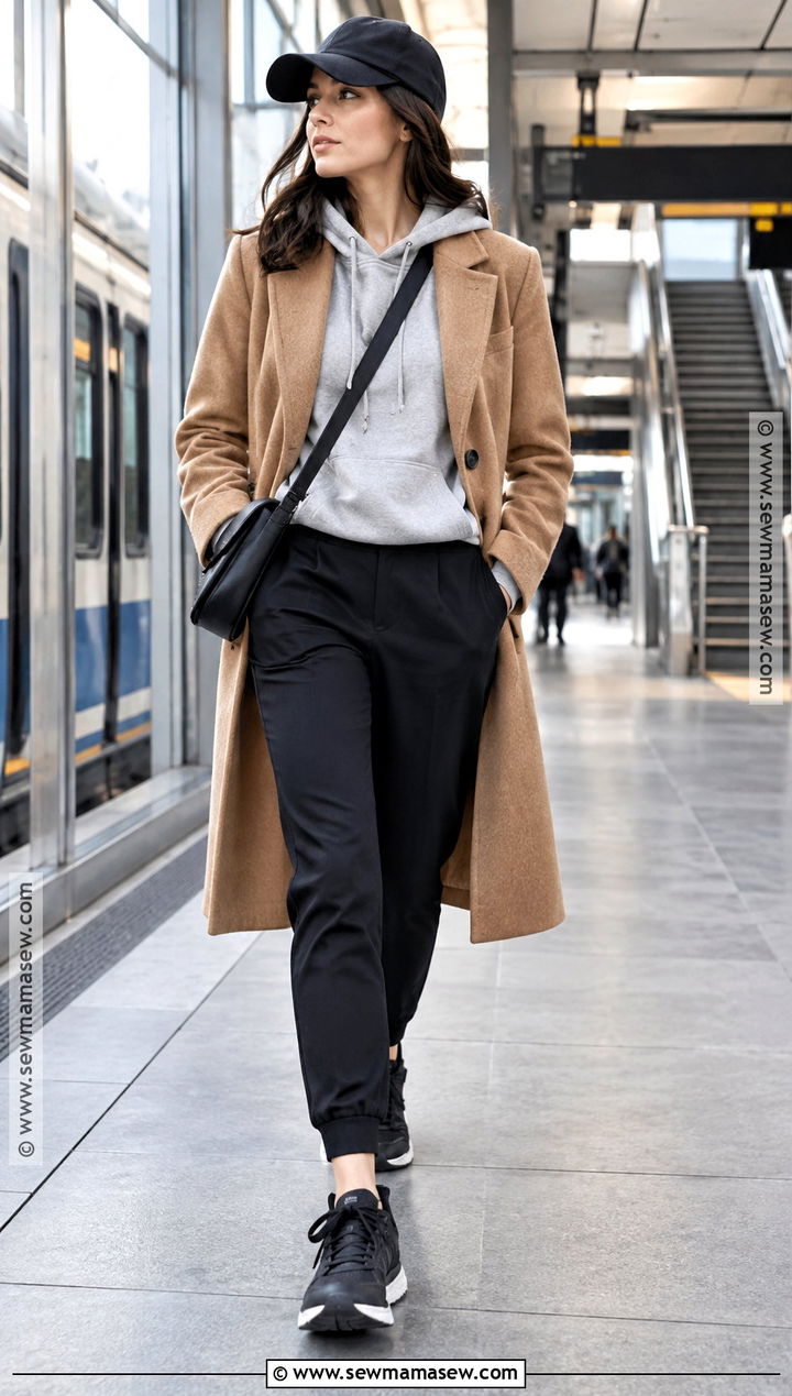 Seattle Fall Hoodie And Wool Coat Outfit - 15 outfits for seattle fall