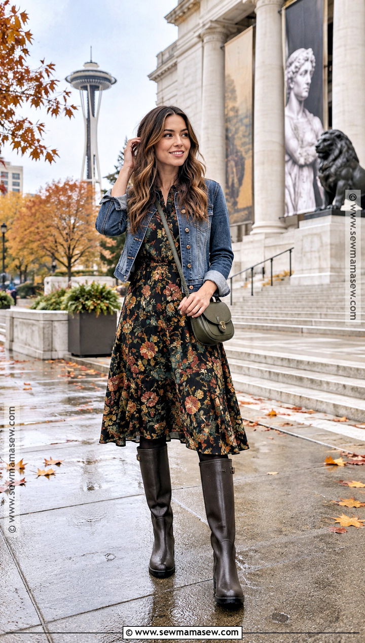 Seattle Fall Midi Dress Outfit - 20 Seattle Outfits Fall