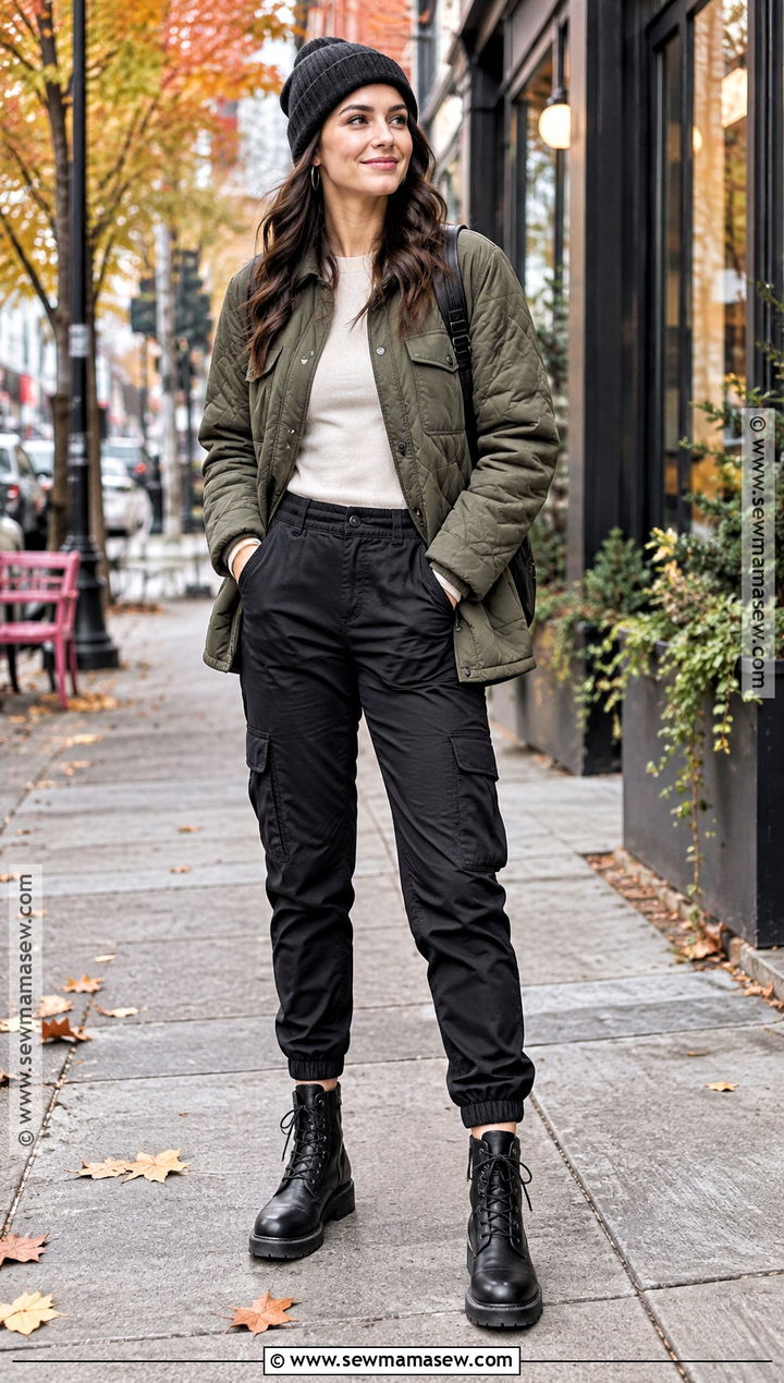Seattle Fall Shacket And Cargo Pants Outfit - 15 outfits for seattle fall