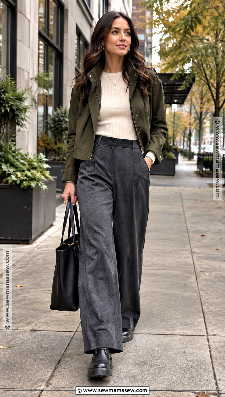 Seattle Fall Wide Leg Pants Outfit - 20 Seattle Outfits Fall