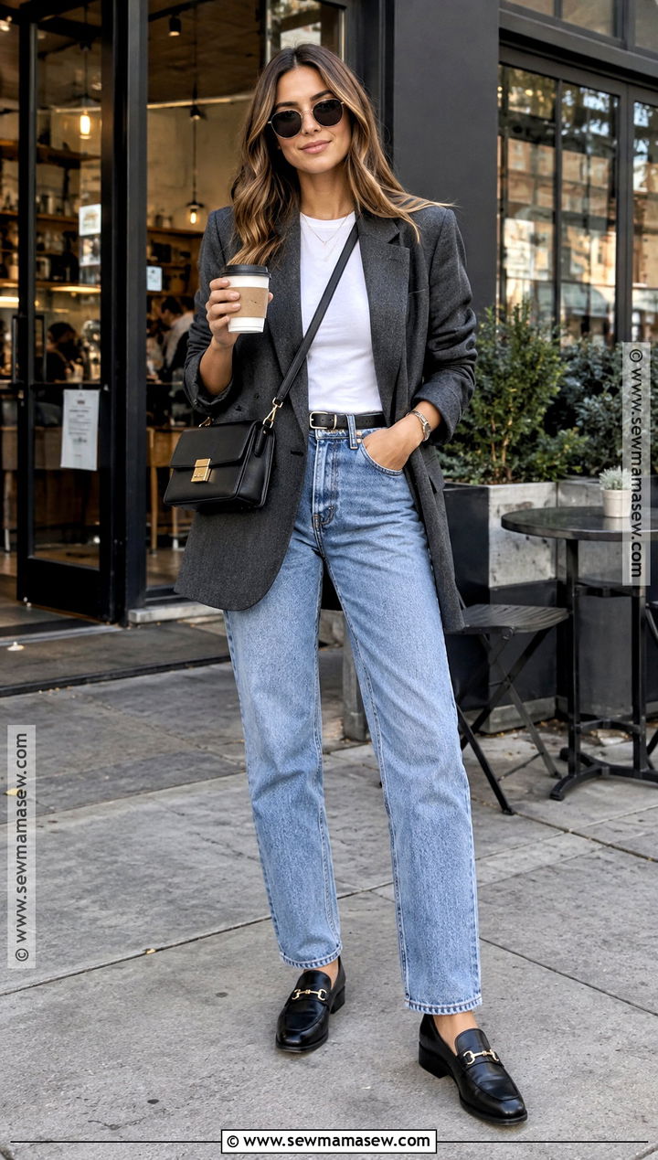 Seattle September Blazer And Vintage Jeans Outfit - 15 Seattle In September Outfits