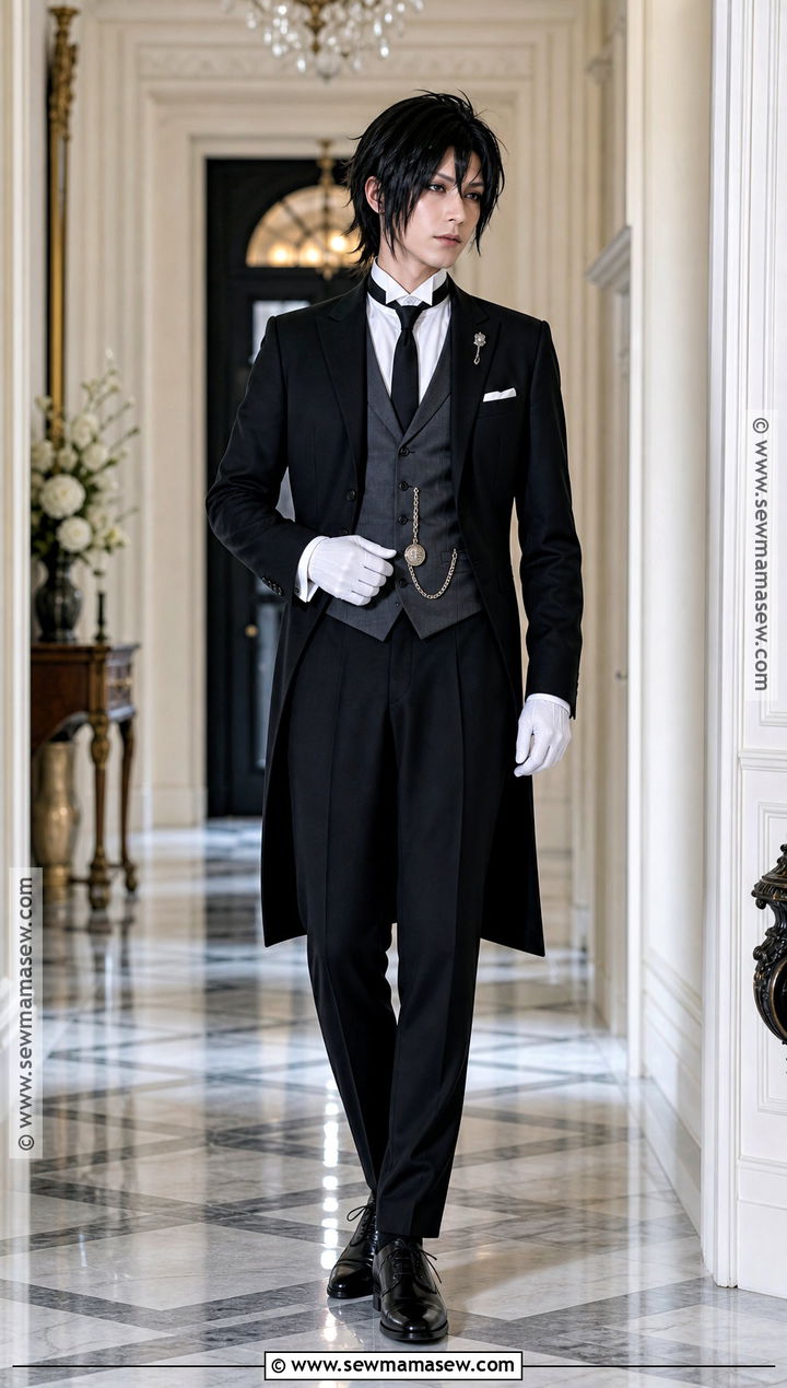 Sebastian Black Hair Cosplay With Butler Suit - 30 cosplay black hair ideas