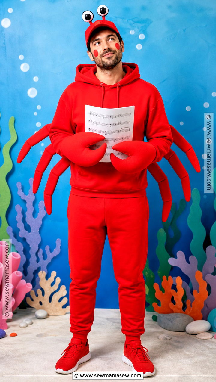 Sebastian Crab Costume - 40 little mermaid costume ideas