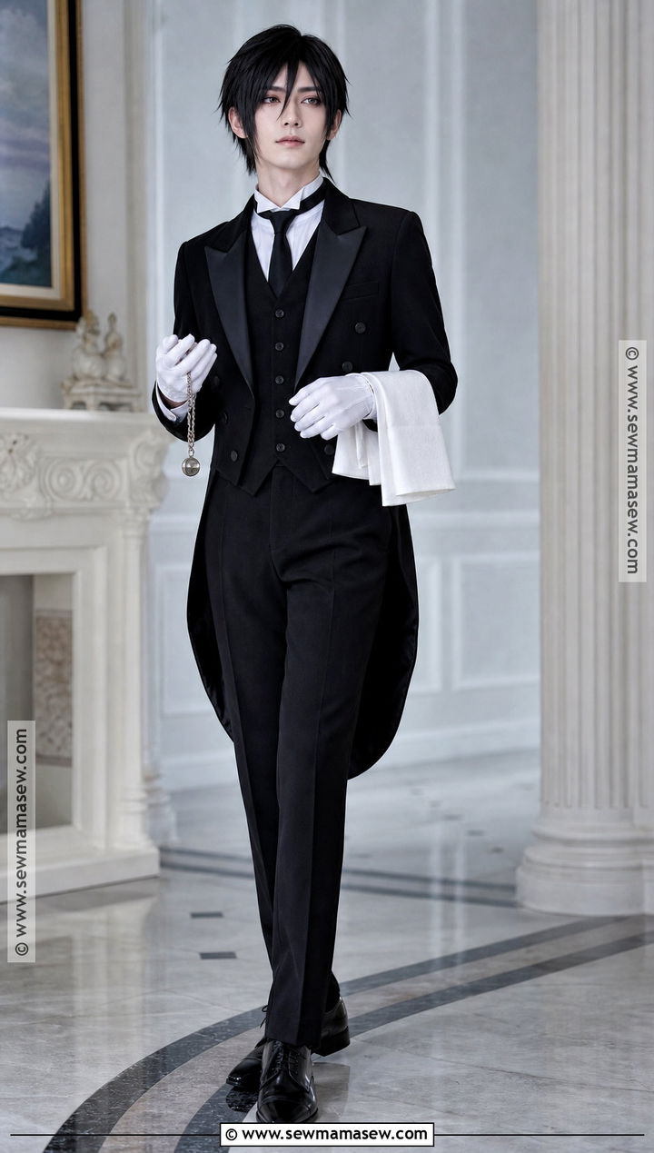 Sebastian Michaelis Cosplay With Black Layered Hair - 30 black hair cosplay ideas