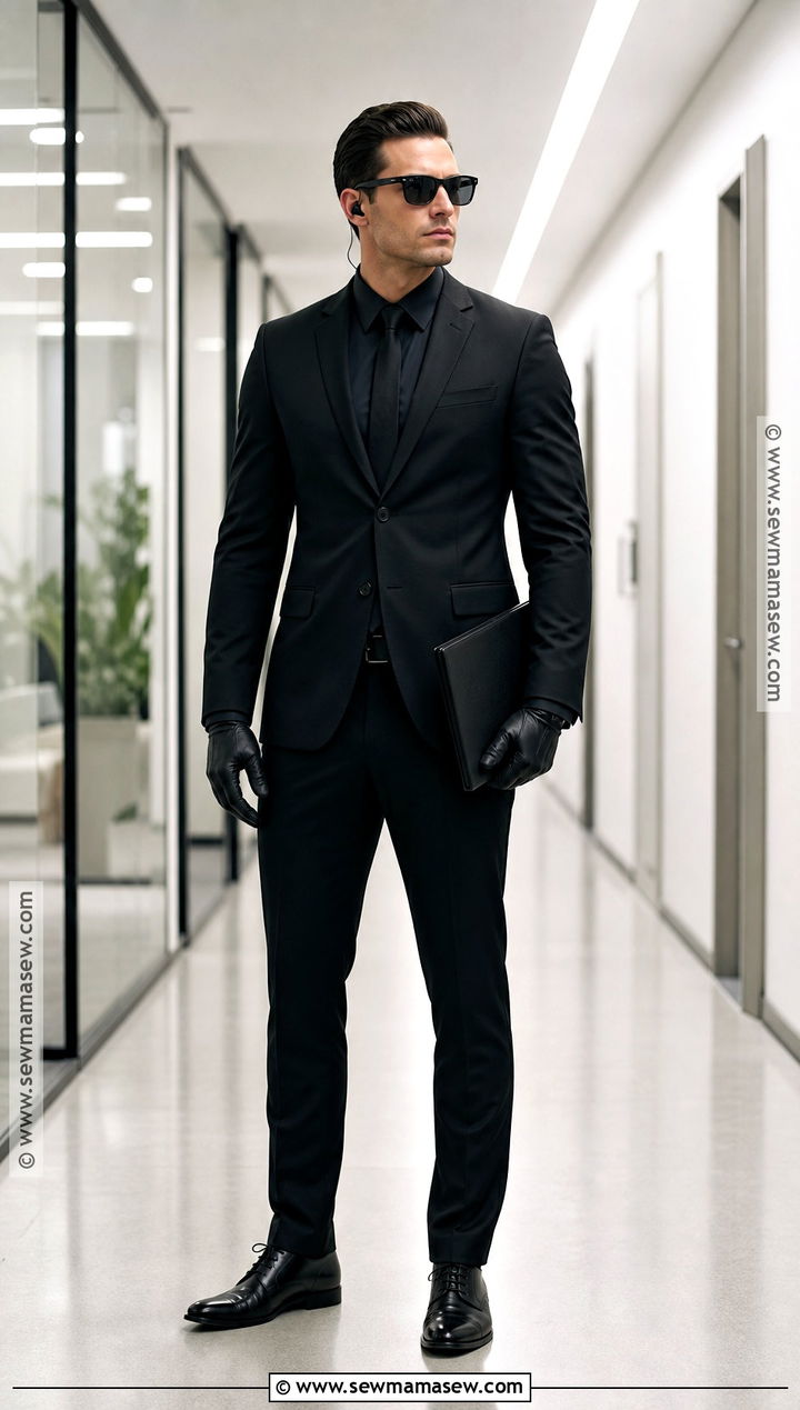 Secret Agent Costume With Black Suit - 35 all black costume ideas