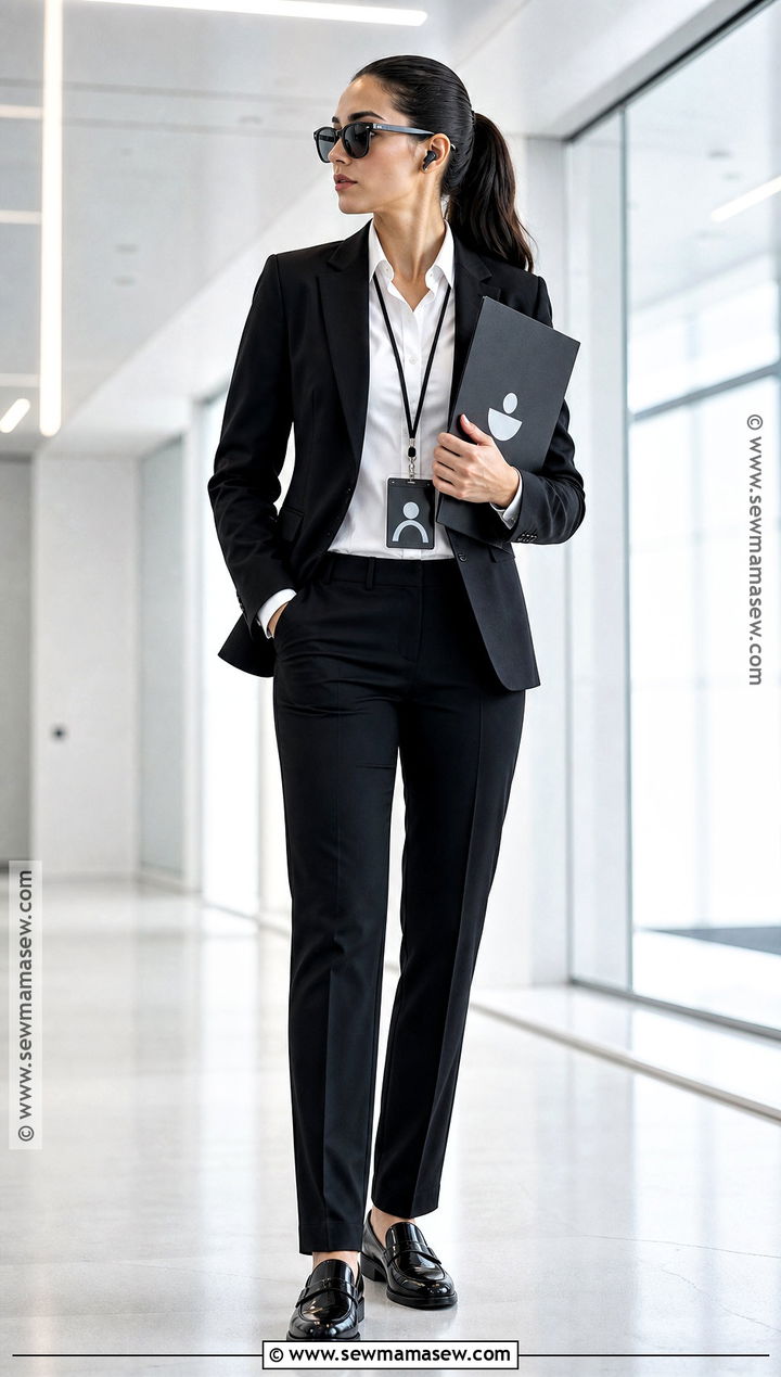 Secret Agent Costume With Black Suit - 35 last minute costume ideas for women