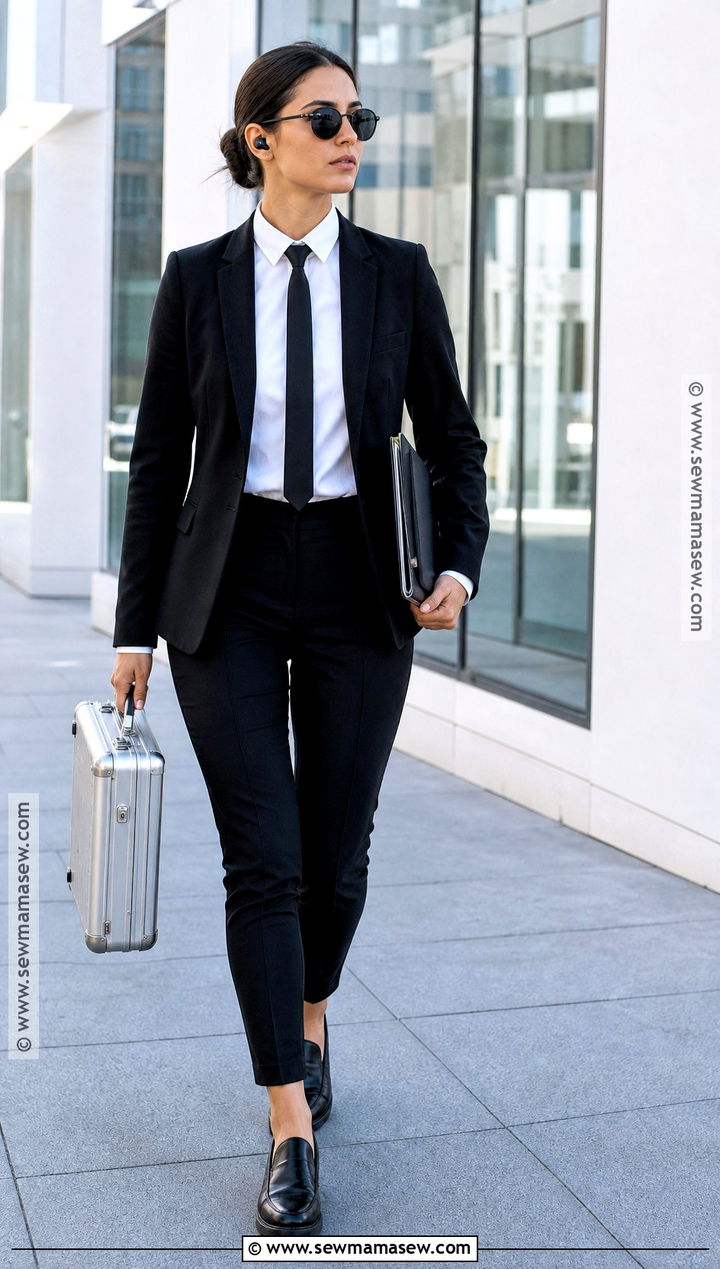 Secret Agent Costume With Black Suit - 30 closet costumes