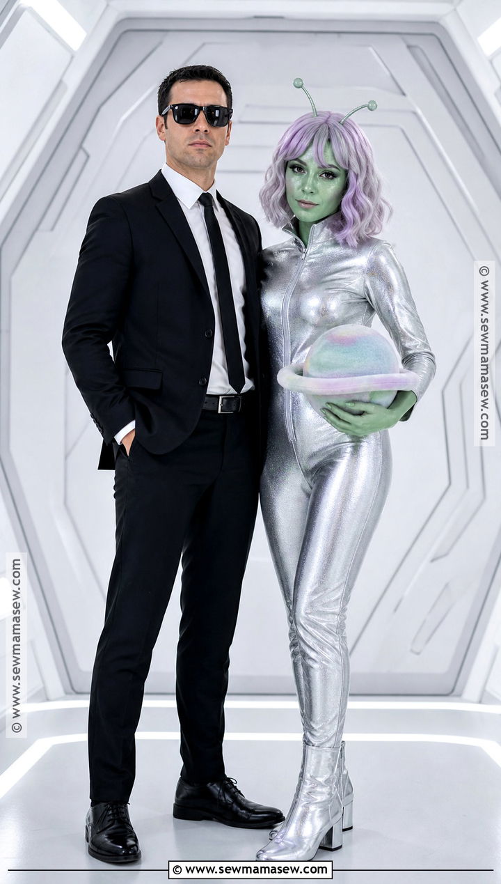 Secret Agents And Alien Couple Costume - 45 duo halloween costumes for couples