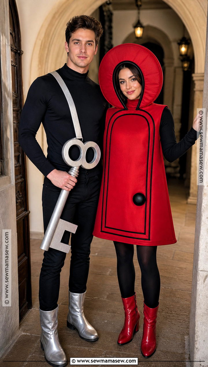 Secret Key And Little Door Costume - 30 coraline couple costume ideas