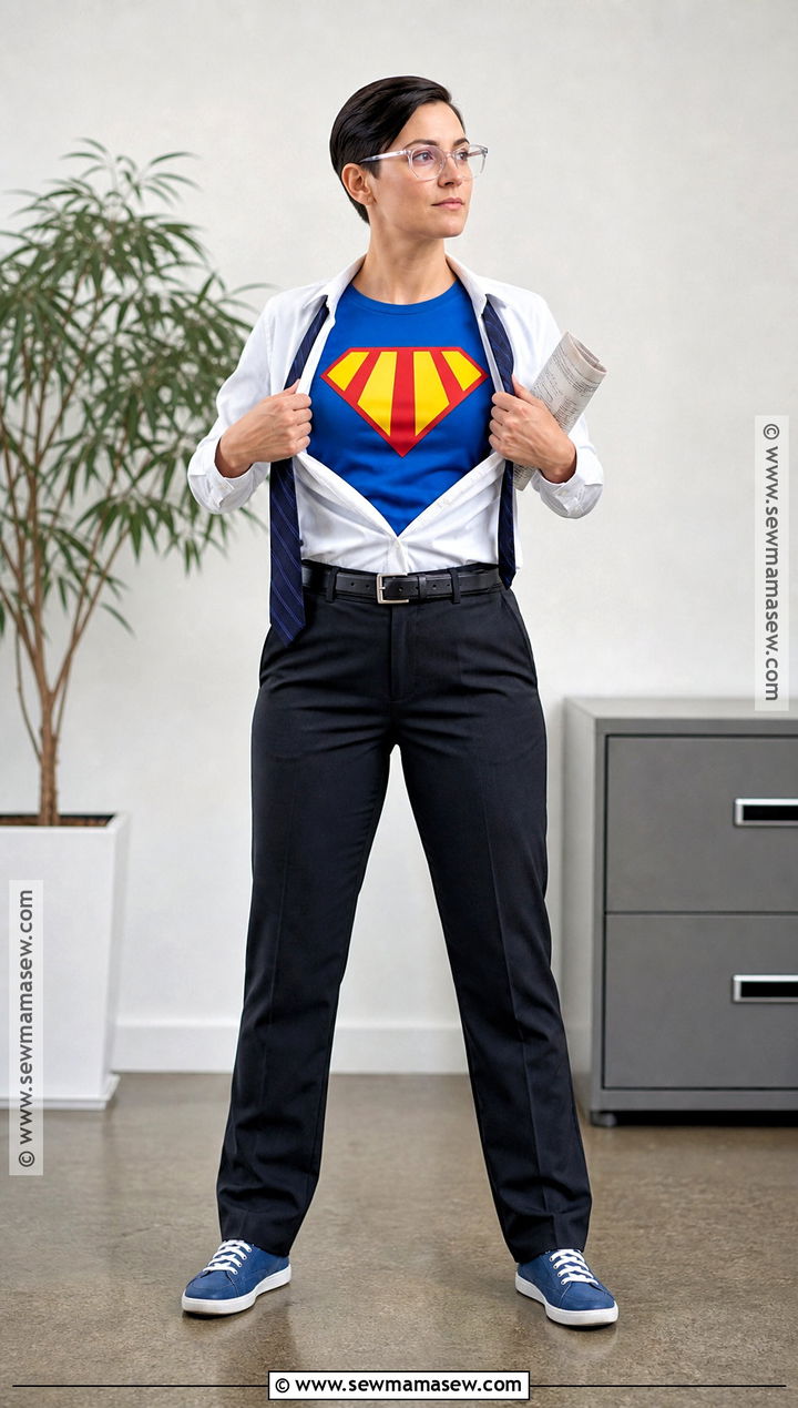 Secret Superhero Costume With Button Down Shirt - 30 costume ideas last minute