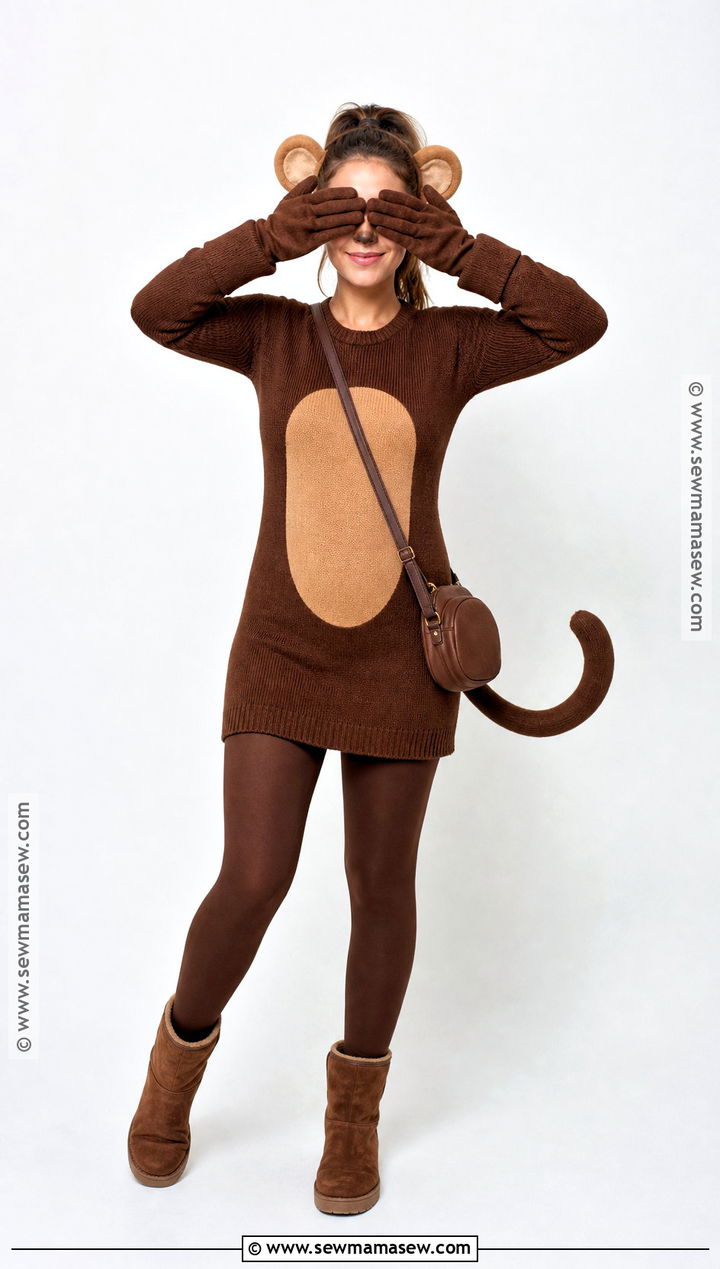 See No Evil Monkey Costume - 35 Monkey Costume Ideas for Women