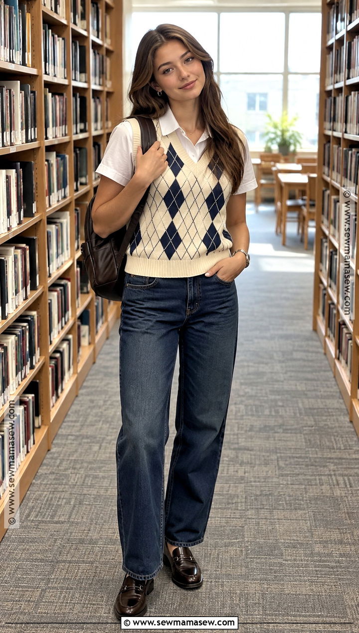Senior Back To School Outfit With Sweater Vest - 15 Back To School Fits Senior
