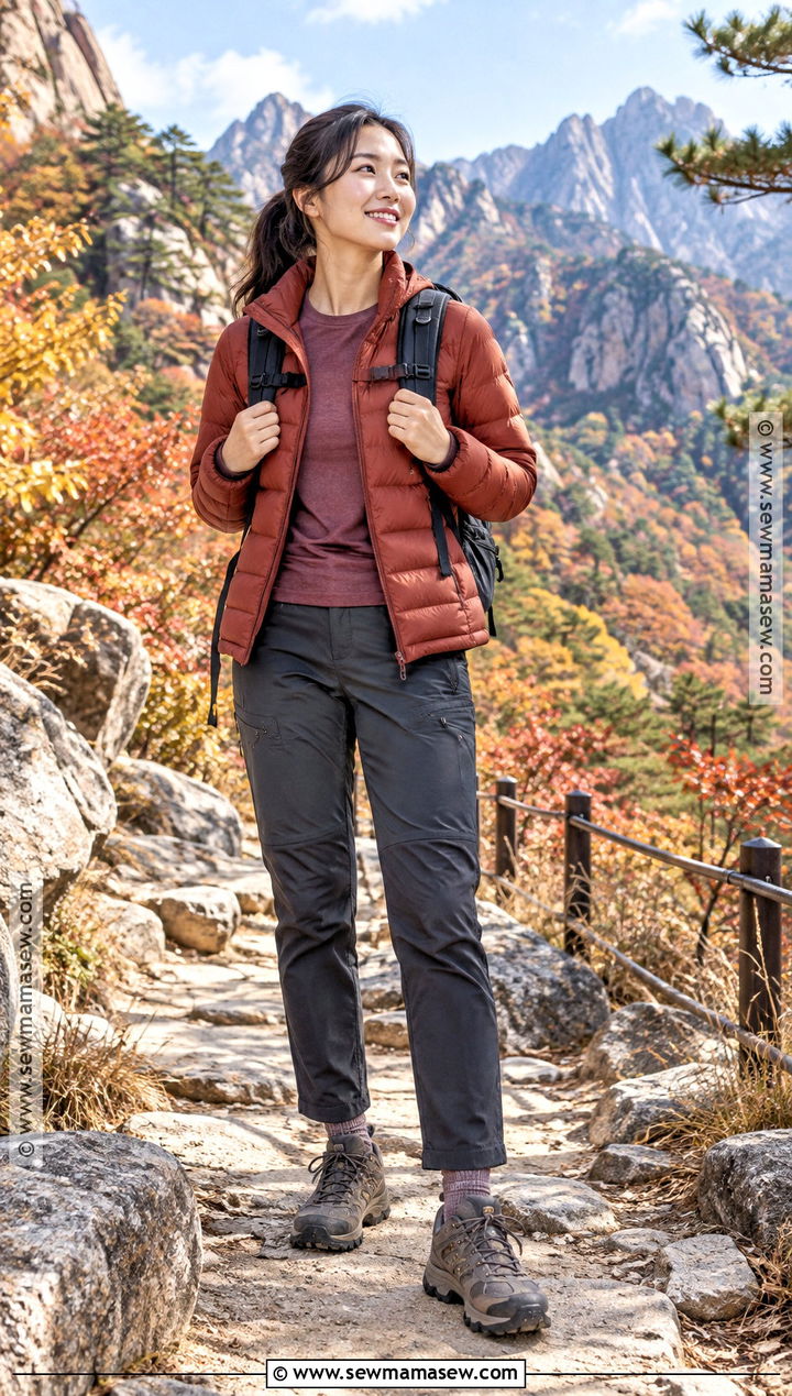 Seoraksan October Puffer And Hiking Pants Outfit - 15 south korea october outfit ideas