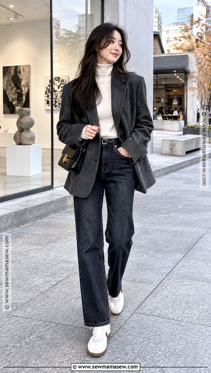 Seoul November Blazer And Jeans Outfit - 15 Seoul November Outfit Ideas