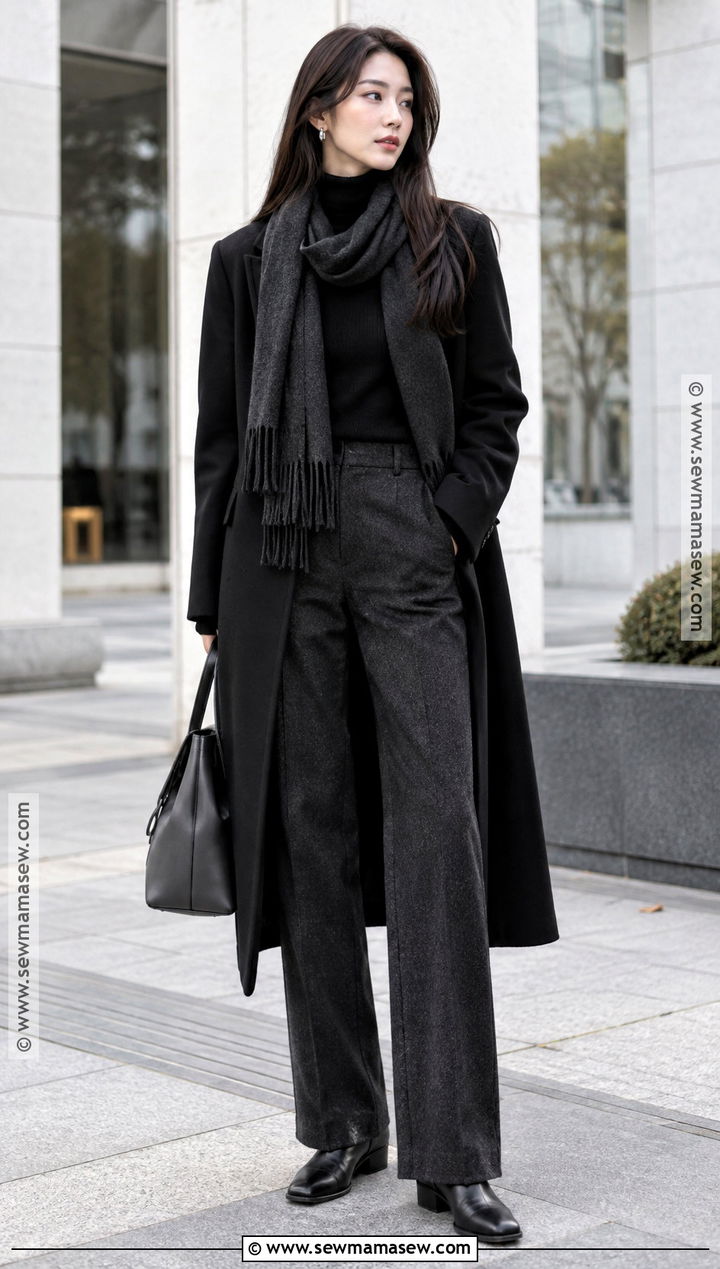 Seoul November Monochrome Black Outfit - 15 Seoul November Outfit Ideas