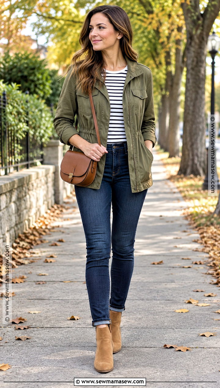 September Outfit With a Utility Jacket - 30 september outfits