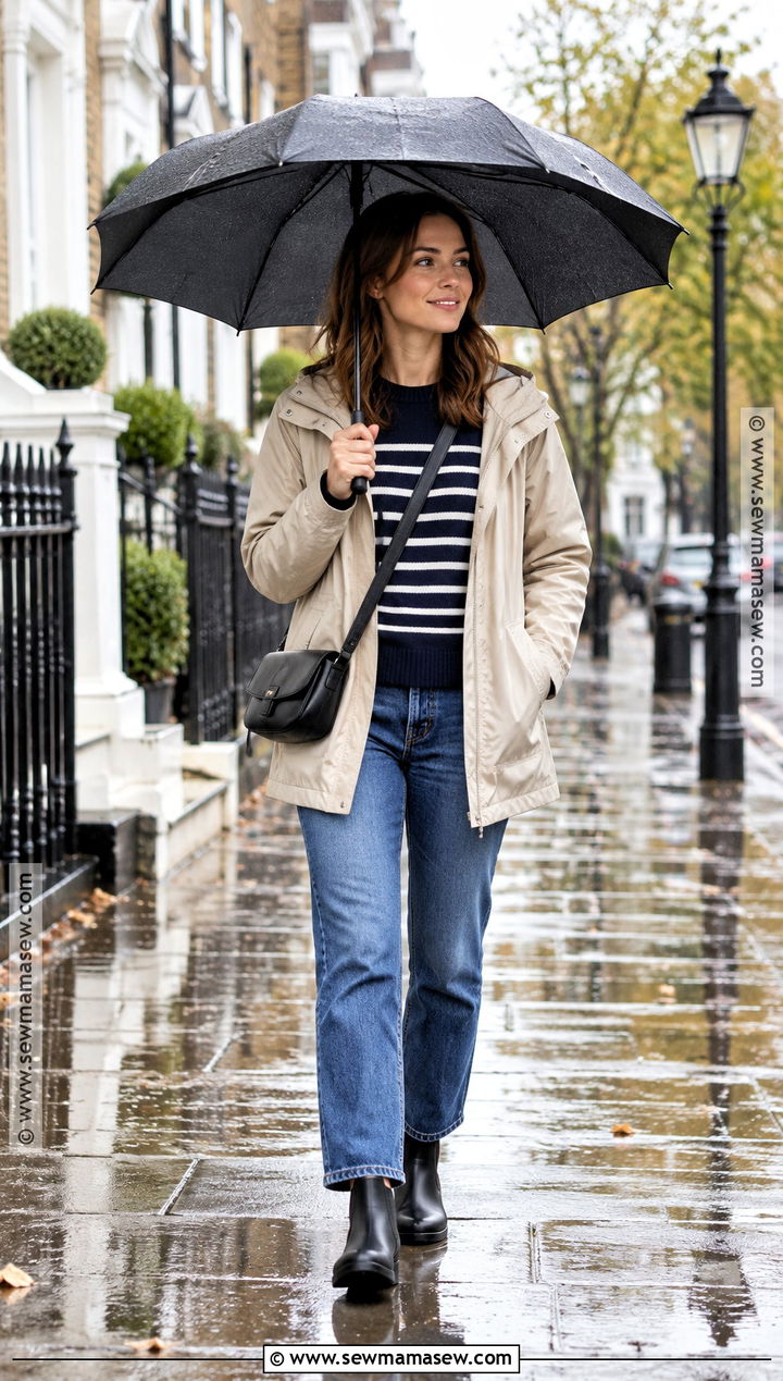 September Rain Jacket With Jeans And Waterproof Boots - 25 september style ideas