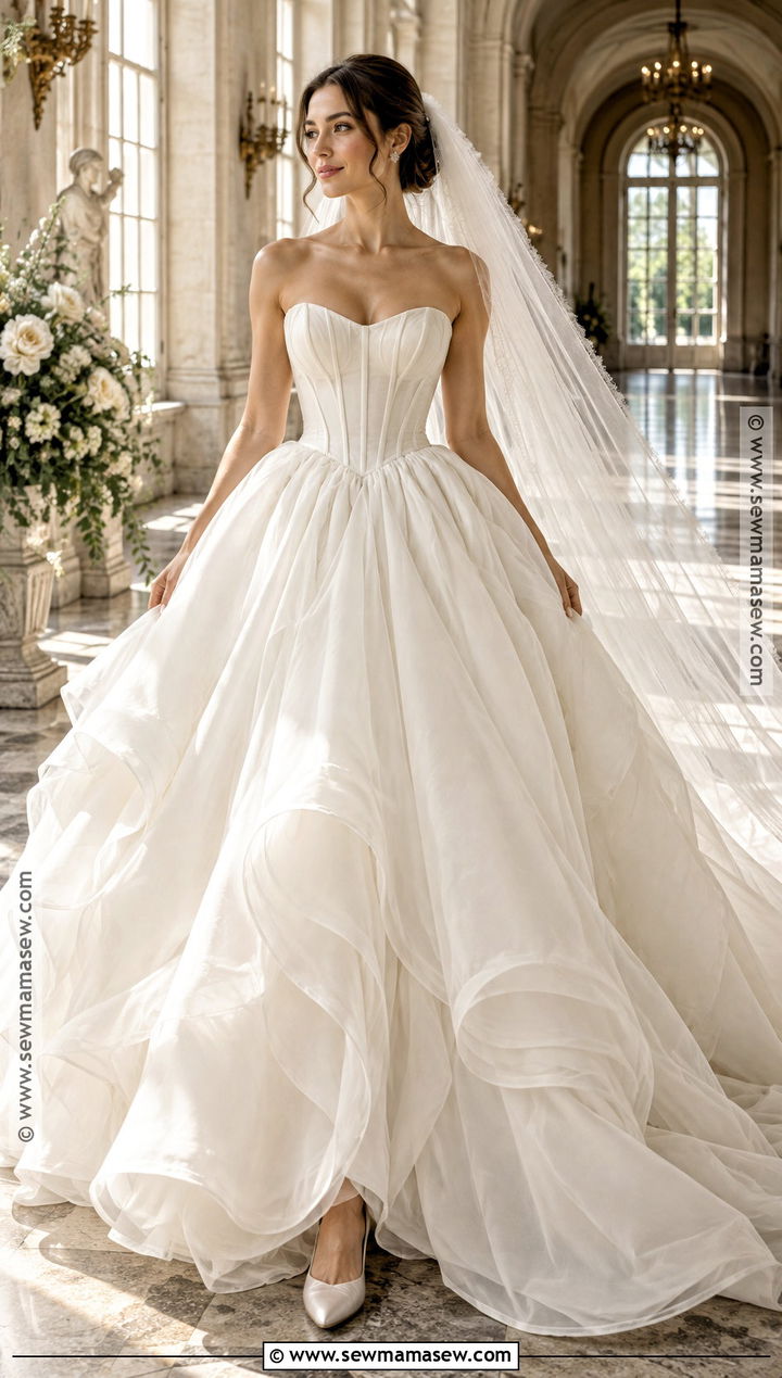 September Wedding Dress With a Corset Bodice - 20 september wedding dress ideas