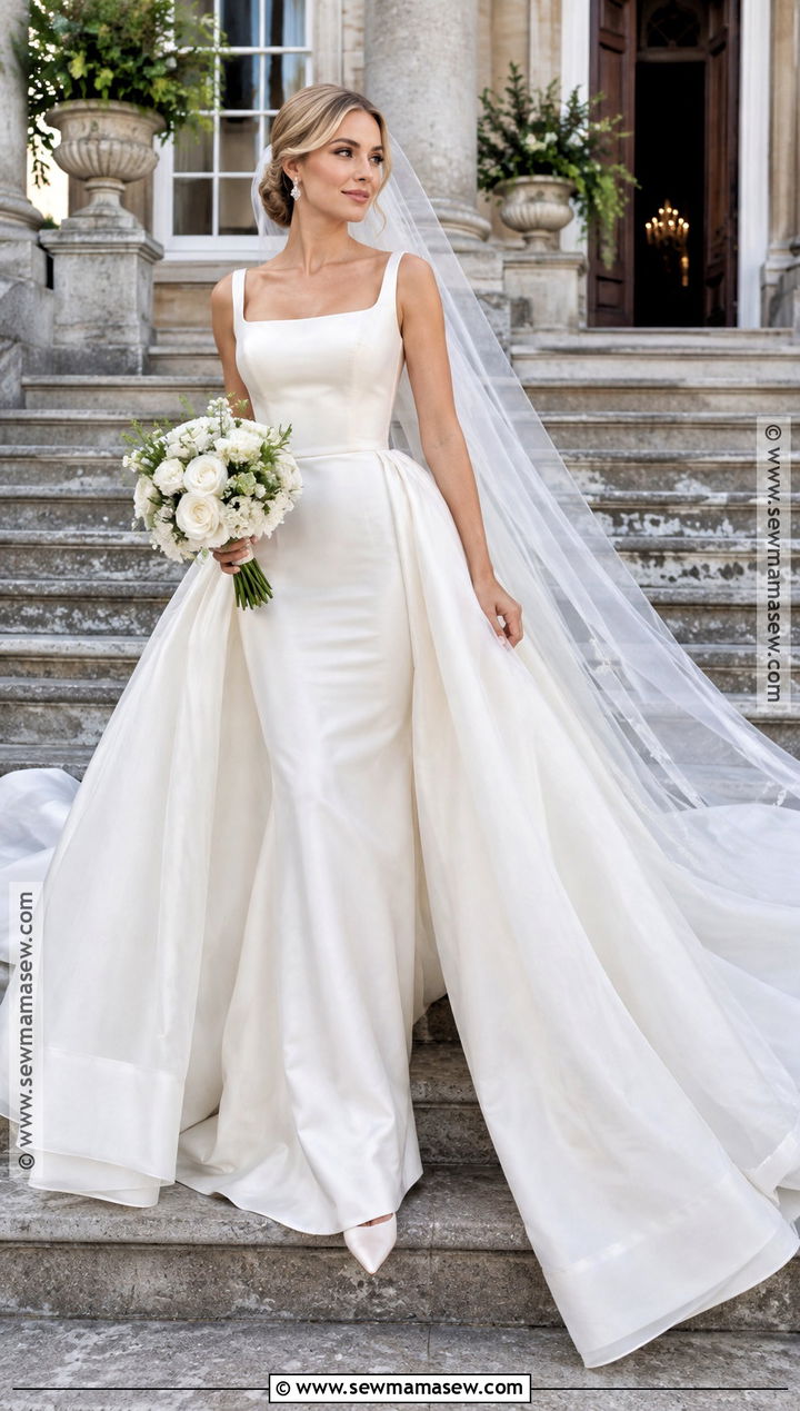 September Wedding Dress With a Detachable Overskirt - 20 september wedding dress ideas