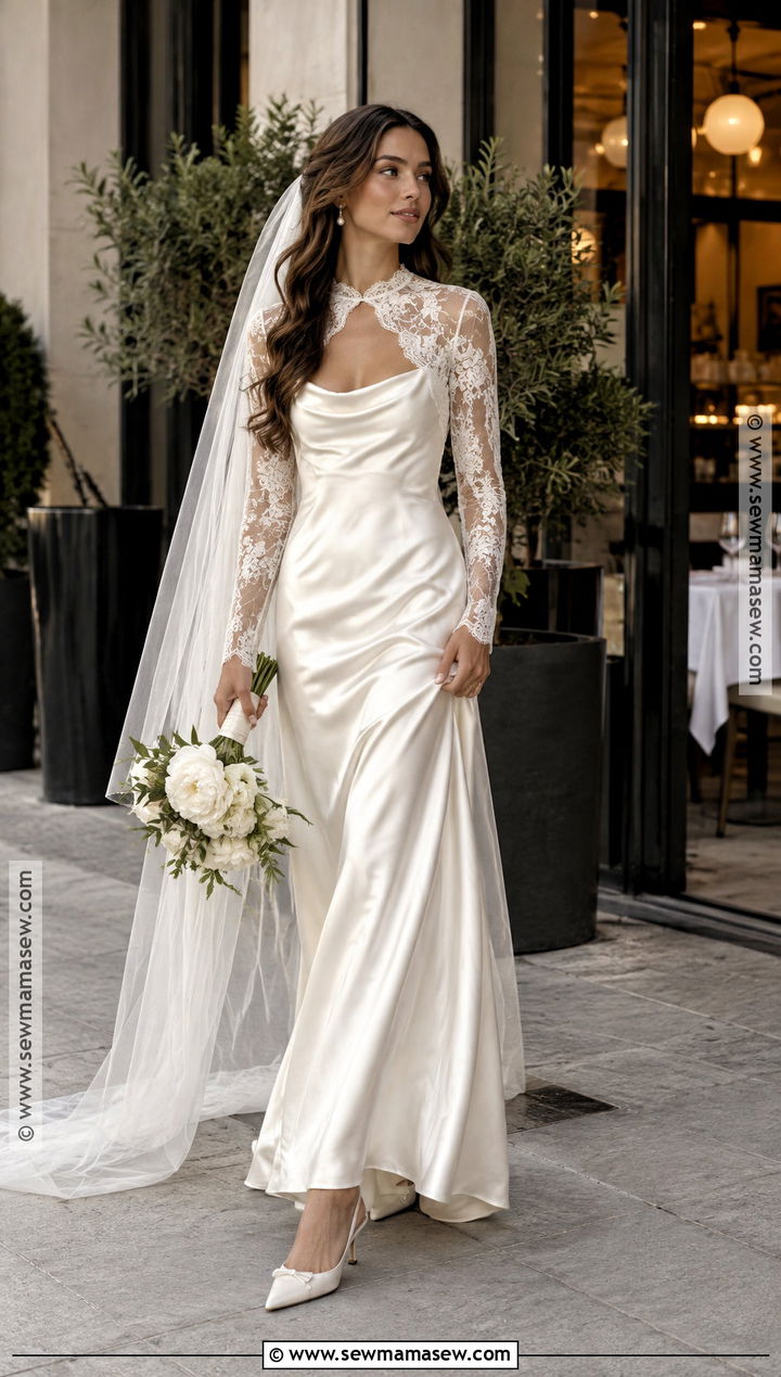 September Wedding Dress With a Satin Slip Gown - 20 september wedding dress ideas