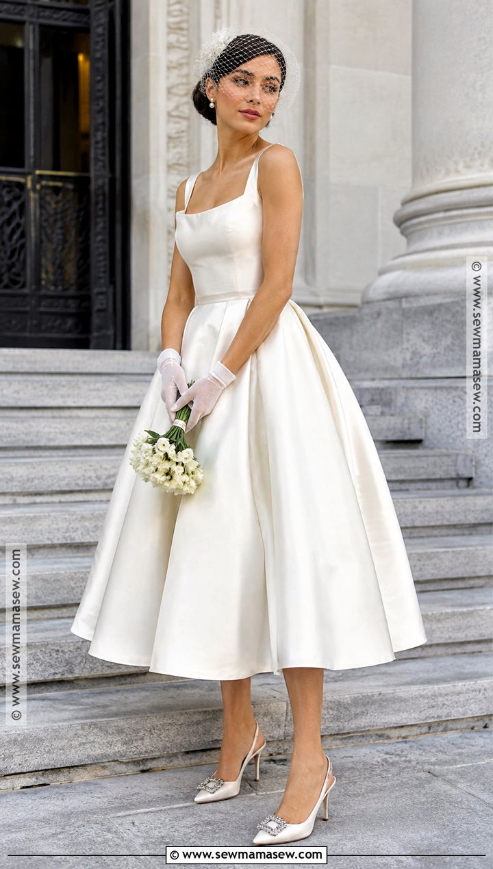 September Wedding Dress With a Tea Length Skirt - 20 september wedding dress ideas