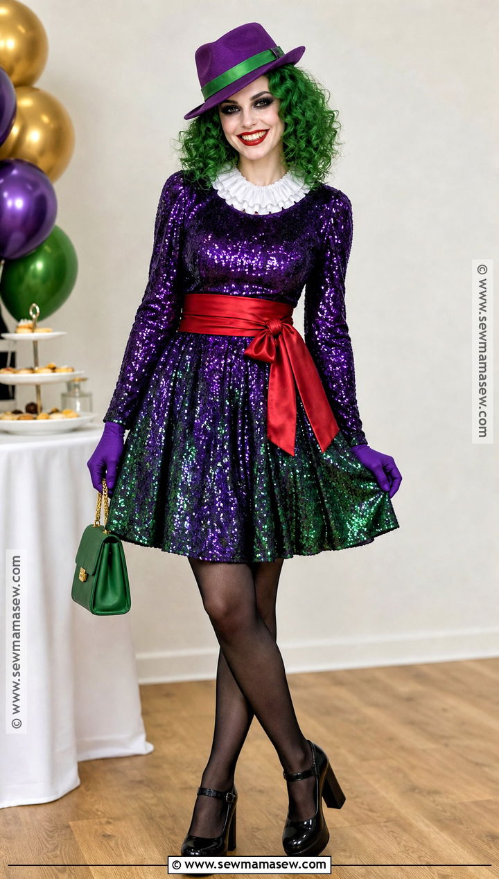 Sequin Lady Joker Dress Costume - 35 lady joker costume ideas