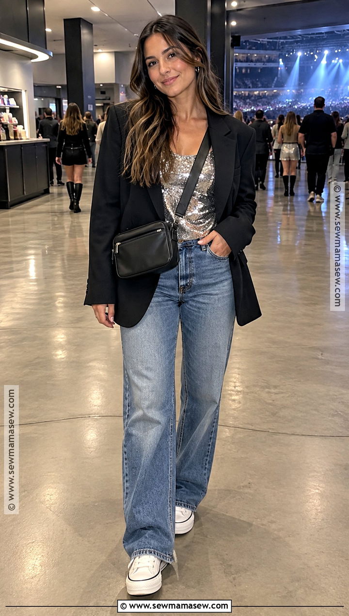 Sequin Top Fall Concert Outfit - 25 fall concert outfit ideas