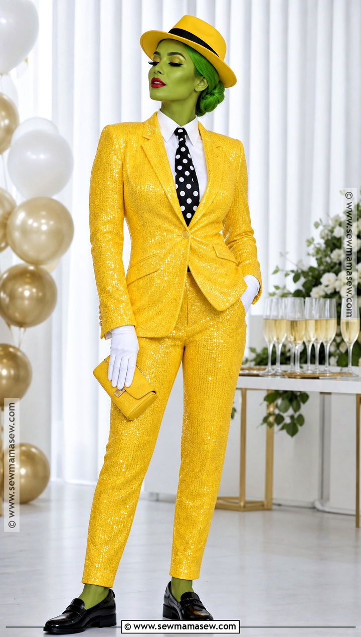 Sequin Yellow Suit The Mask Costume - 30 The Mask Costume Ideas for Women