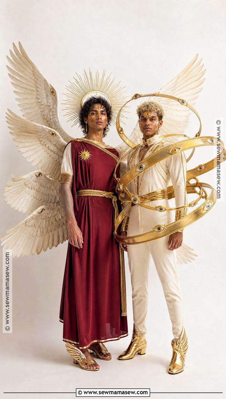 Seraphim And Ophanim Biblical Angel Duo Costume - 30 Biblical Angel Costume Ideas