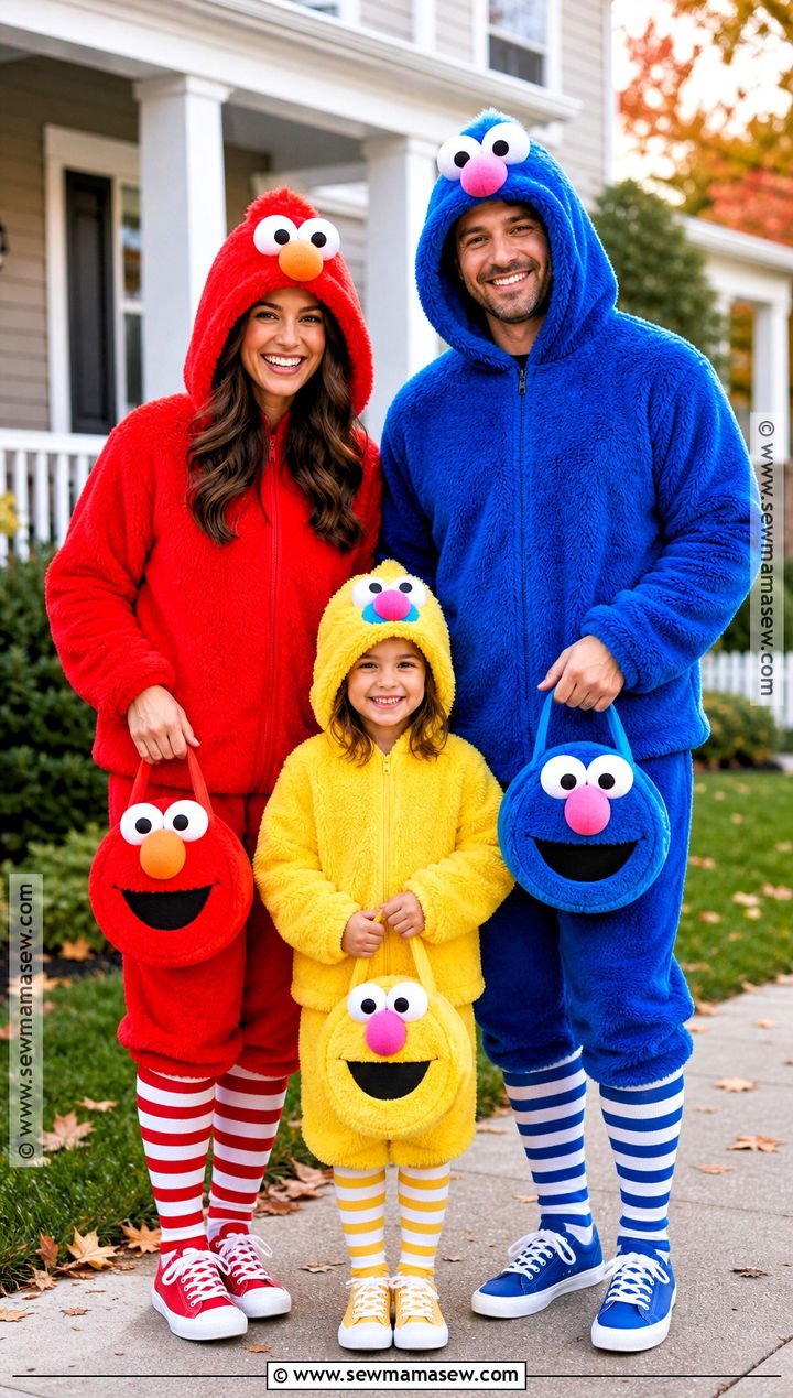 Sesame Street Family Costume - 35 Family Of Three Halloween Costumes