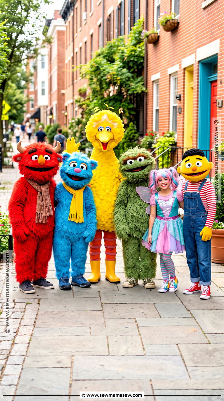 Sesame Street Family Costume For Six - 30 family of 6 halloween costumes