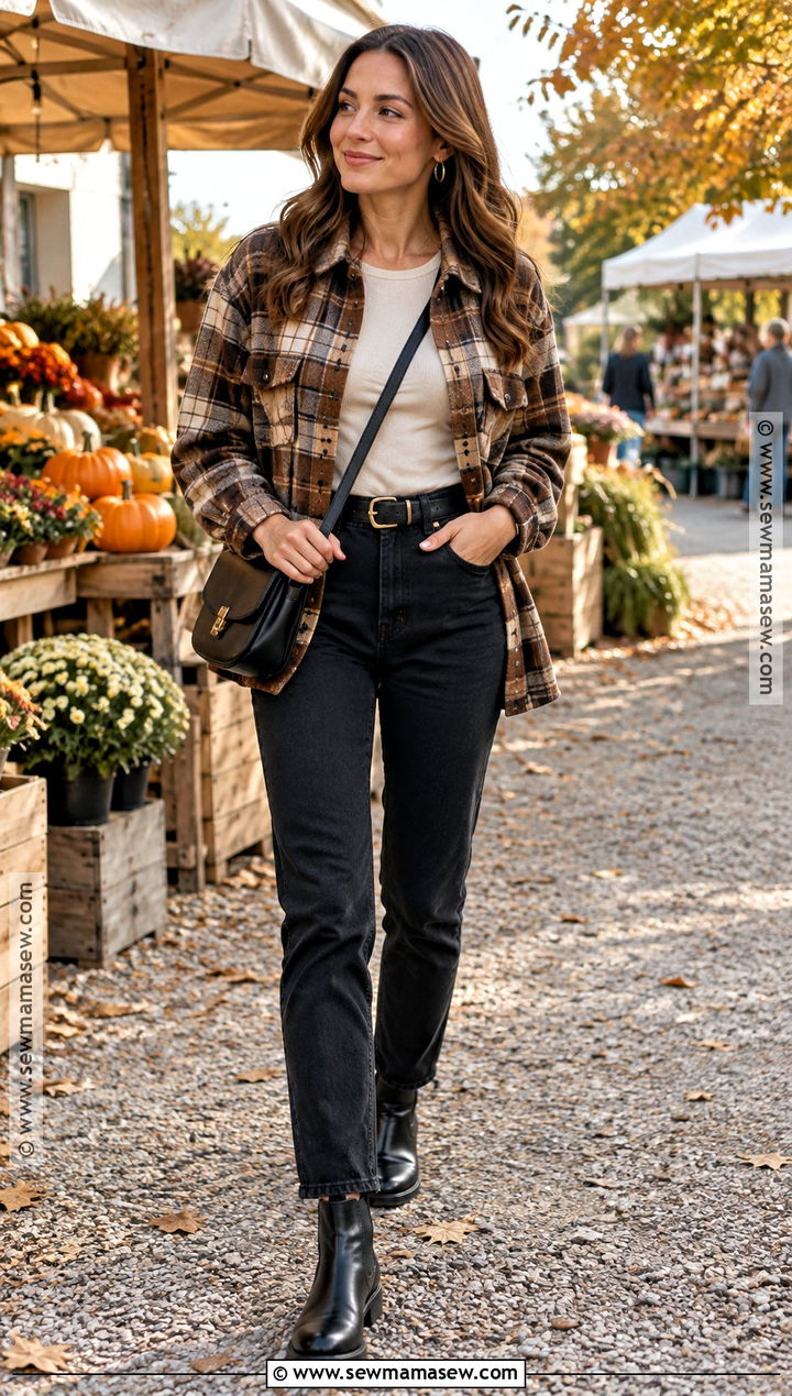 Shacket And Black Jeans Autumn Date Night Outfit - 25 autumn date night outfit ideas