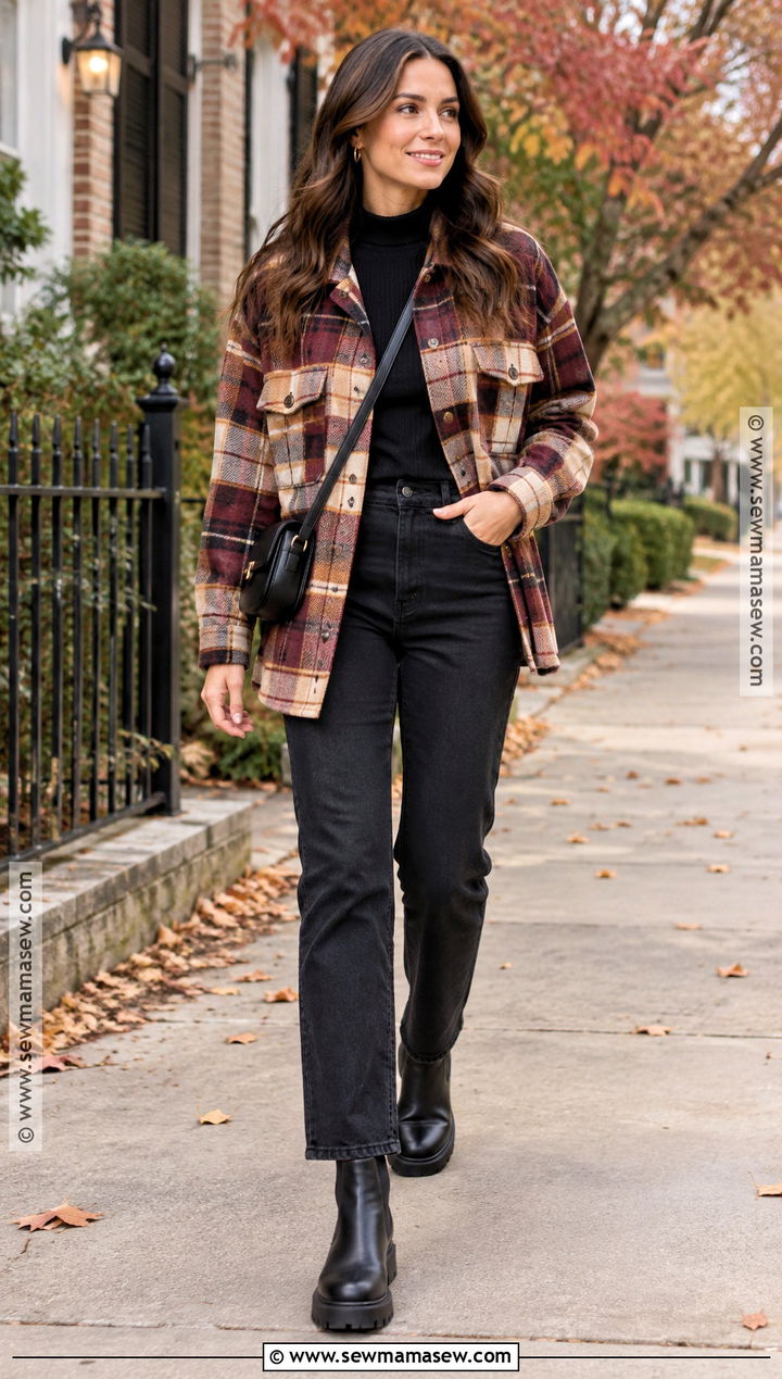 Shacket And Black Jeans Fall Outfit - 15 adorable fall outfits