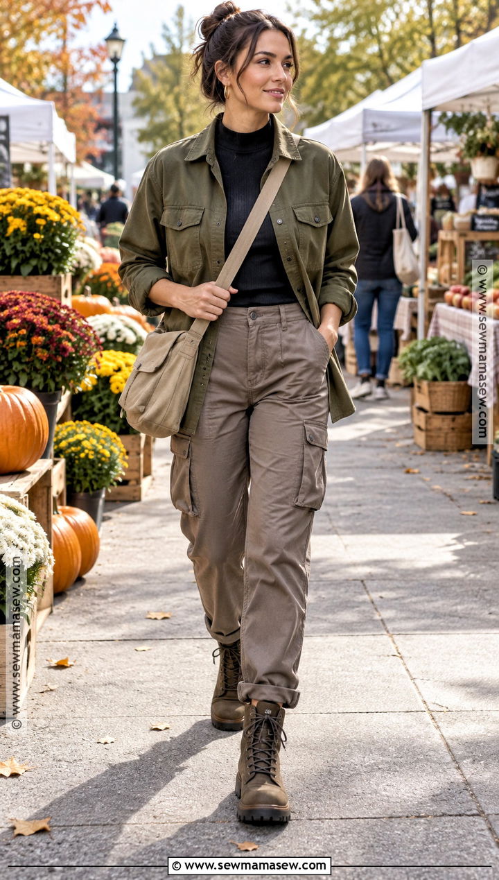 Shacket And Cargo Pants Fall Outfit - 25 fallwinter outfits