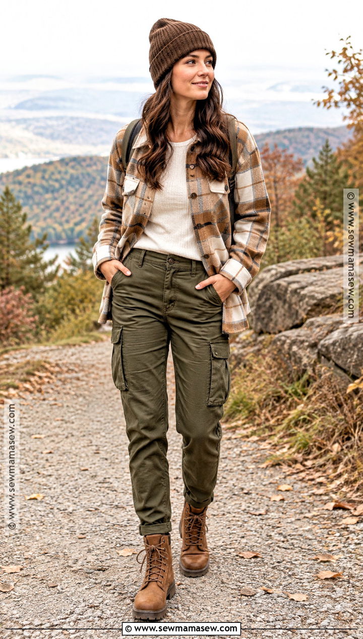 Shacket And Cargo Pants Fall Outfit - 25 chill fall outfits