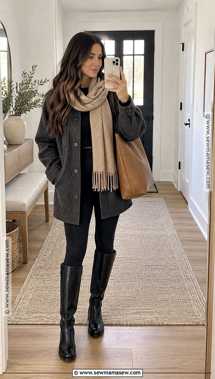 Shacket And Leggings Autumn Outfit - 15 autumn street style ideas 2026
