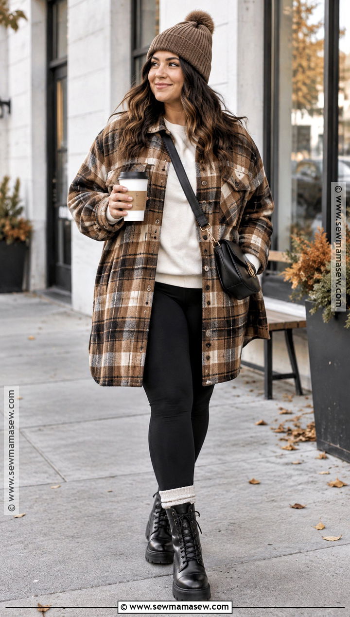 Shacket And Leggings Canada Fall Outfit - 20 canada fall outfits