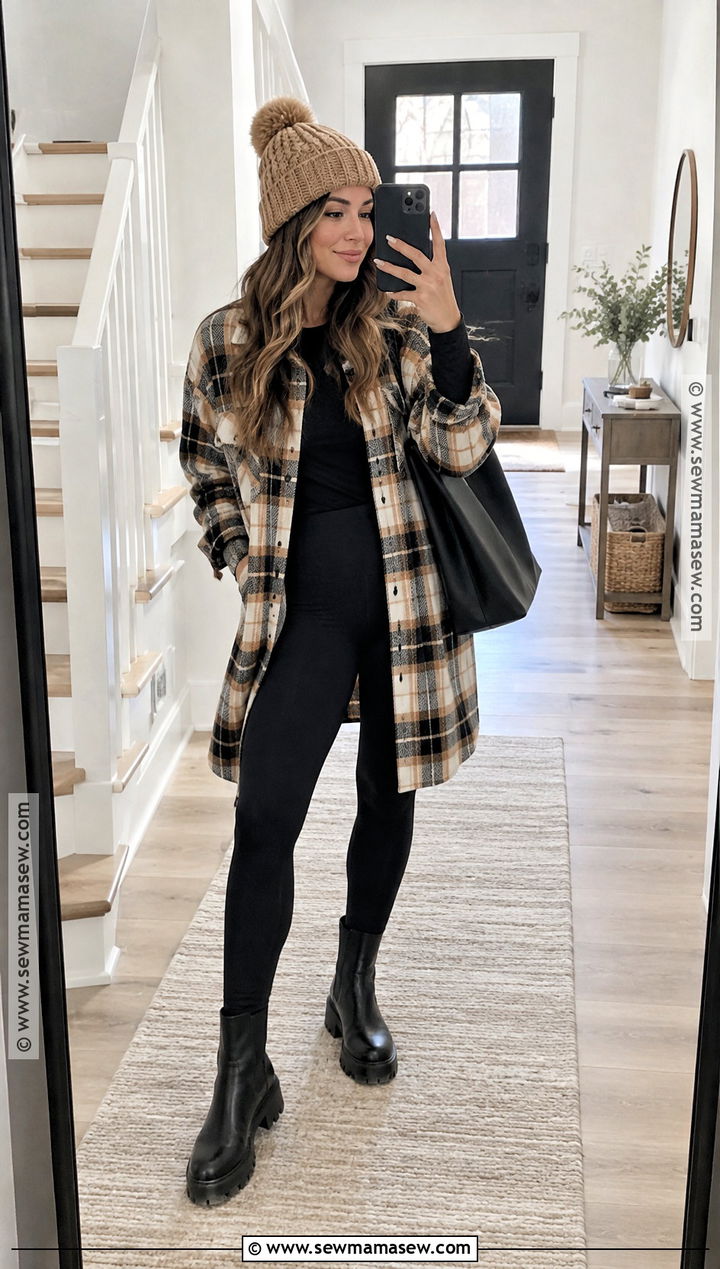 Shacket And Leggings Fall Outfit - 25 fall styles