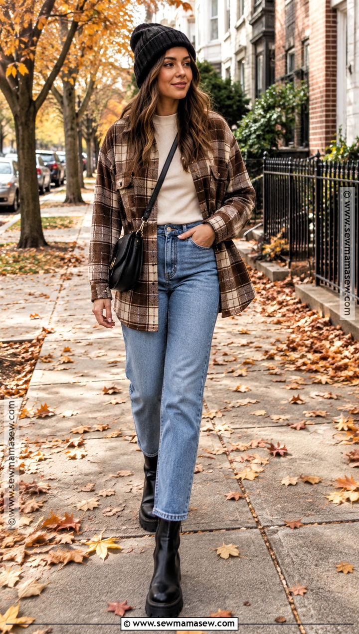 Shacket And Mom Jeans Fall Outfit - 30 fall outfits