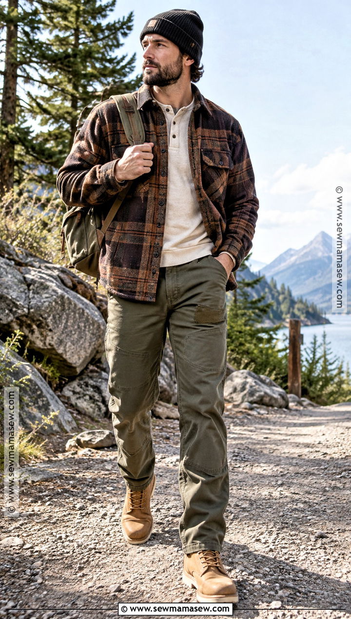 Shacket And Workwear Pants Fall Outfit - 25 Fall Mens Outfits