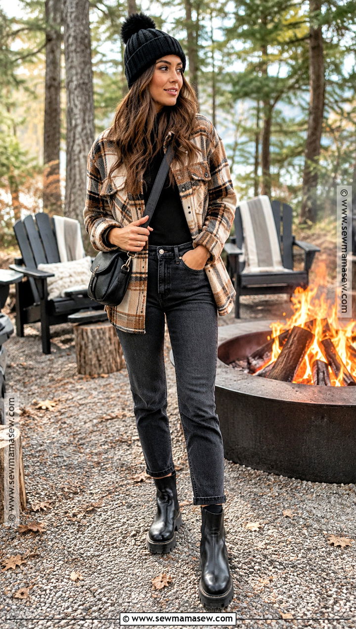 Shacket Campfire Outfit - 20 Campfire Outfit Fall Ideas