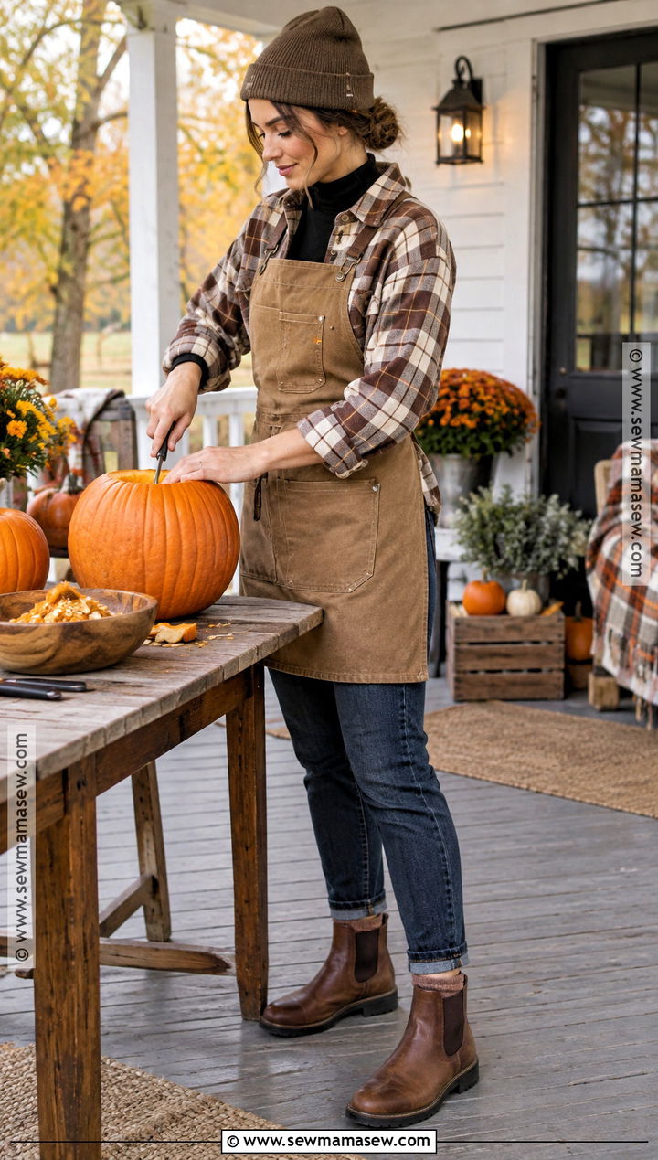 Shacket Pumpkin Carving Outfit - 20 Pumpkin Carving Outfit Ideas