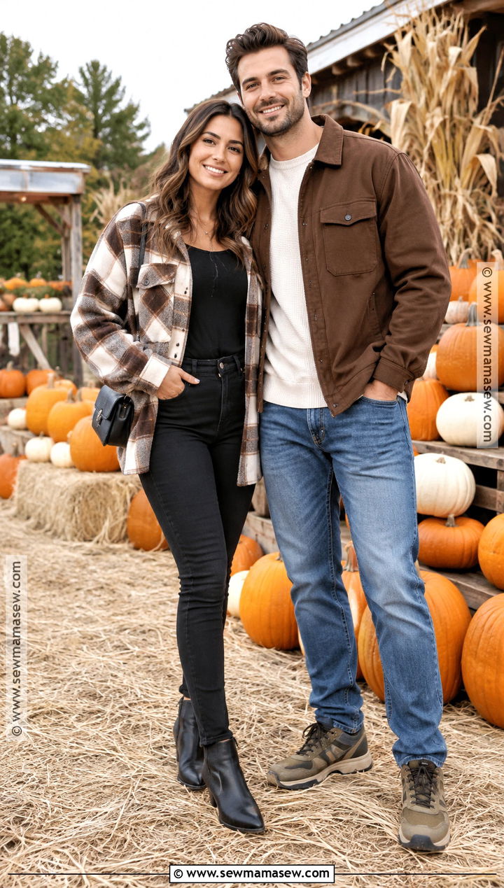 Shacket Pumpkin Patch Couple Outfit - 25 Pumpkin Patch Couple Outfit Ideas