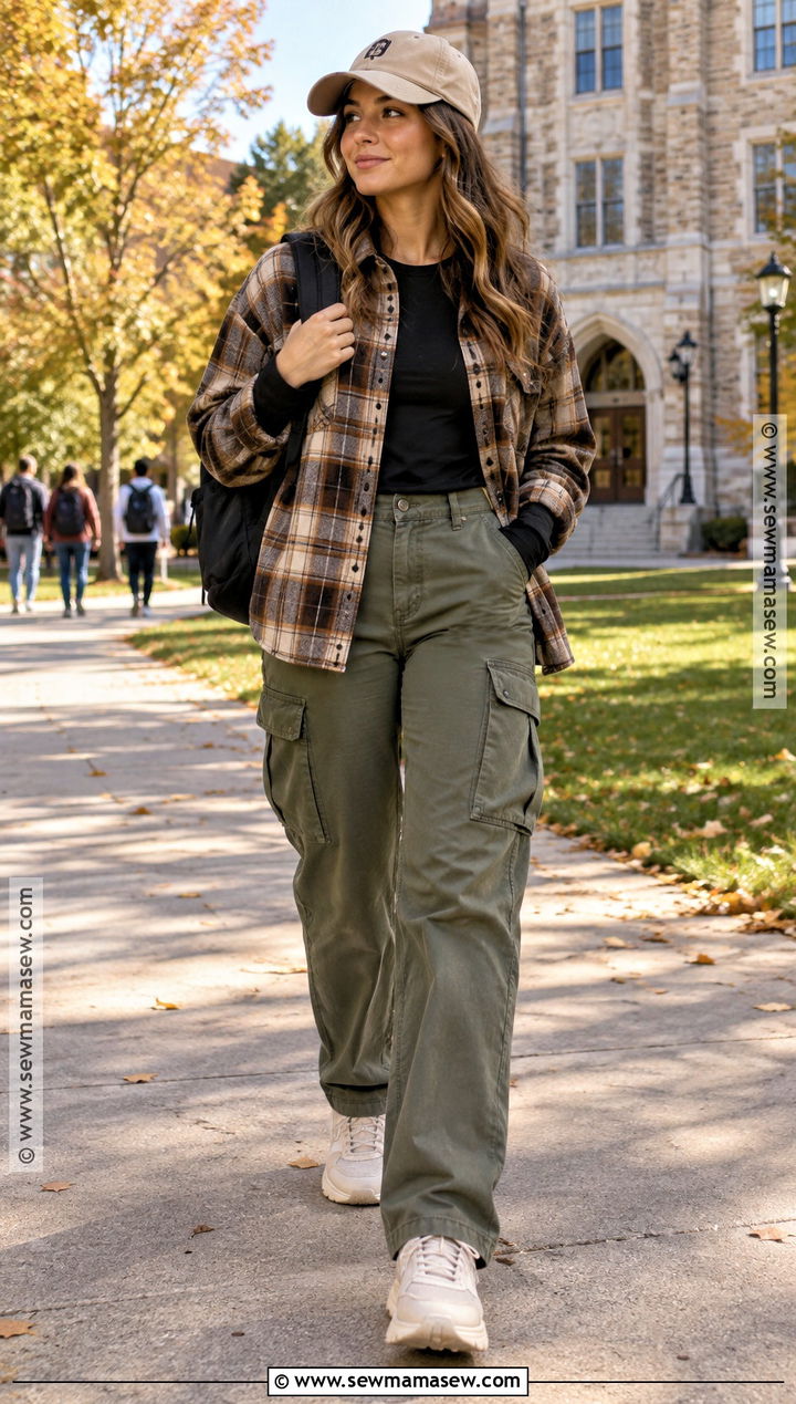 Shacket and Cargo Pants Fall Class Outfit - 25 fall class outfits