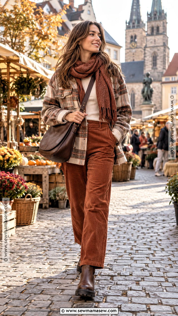 Shacket and Corduroy Pants Europe October Outfit - 20 europe in october outfits