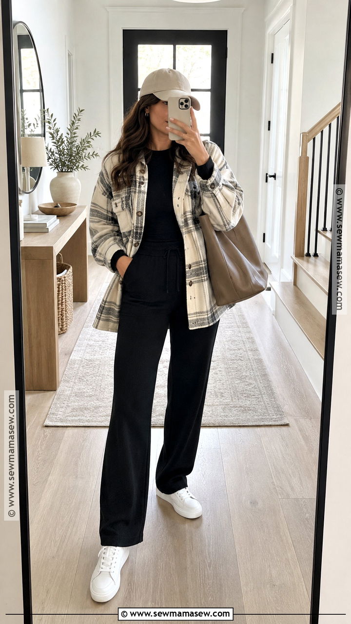 Shacket and Knit Pants Fall Outfit - 20 Cozy Cute Fall Outfits