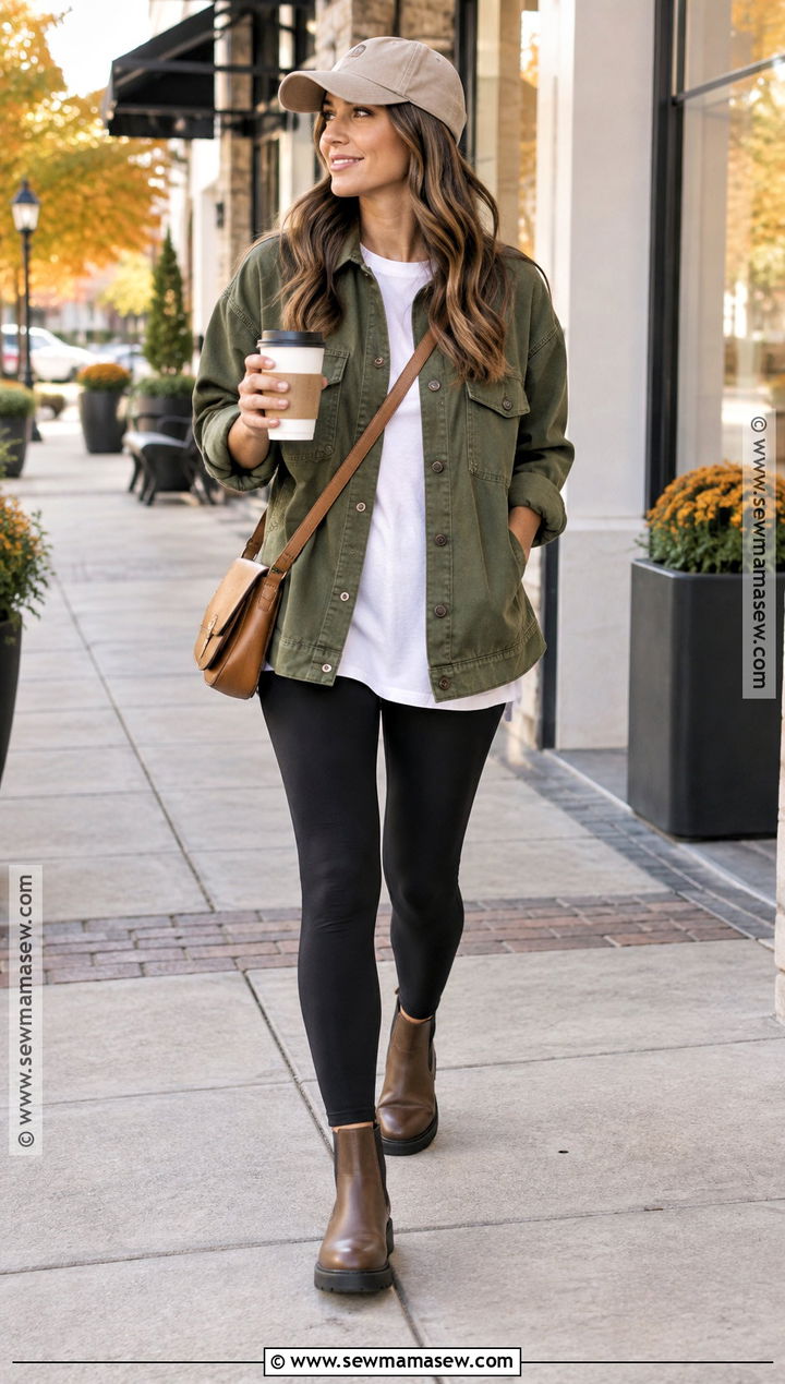 Shacket and Leggings Fall Outfit - 15 fall and winter clothes for women