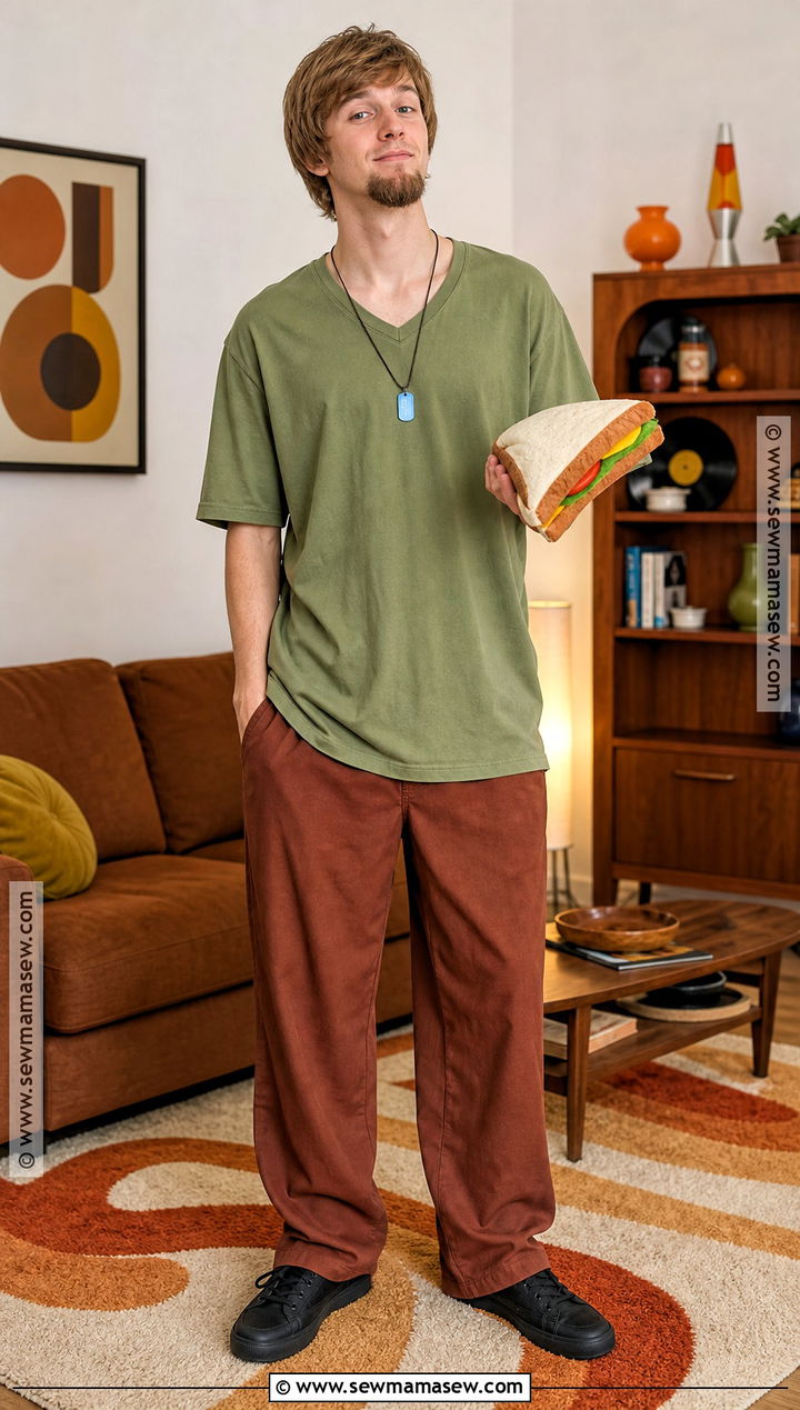 Shaggy Costume With Green Shirt - 30 easy men halloween costumes for guys