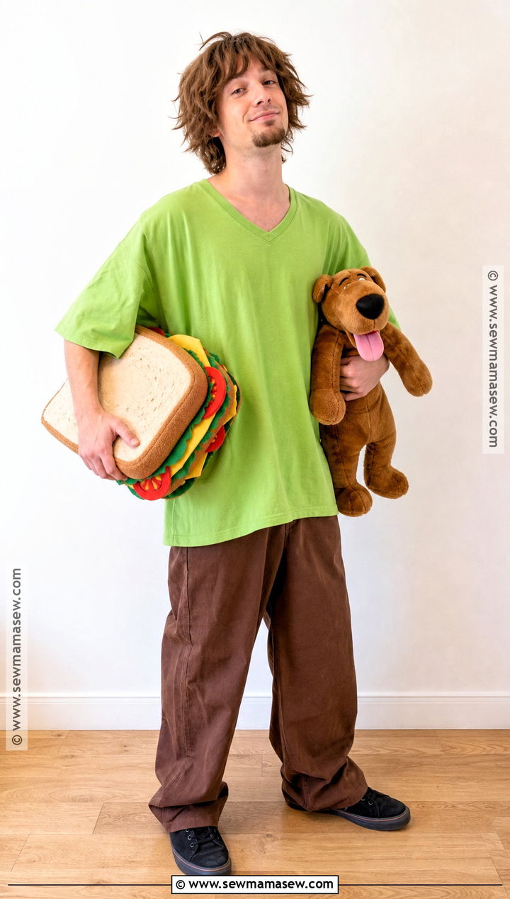 Shaggy Green Shirt Costume - 35 green halloween costumes