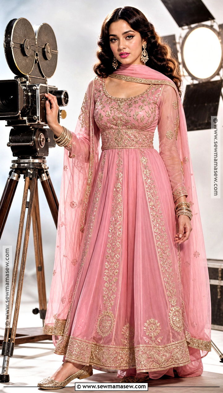 Shantipriya Pink Retro Costume - 30 Bollywood Halloween Costume Ideas